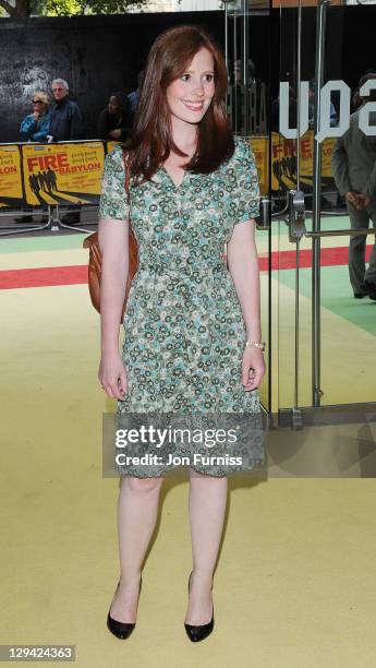 Amy Nuttall attends the European premiere of 'Fire in Babylon' at Odeon Leicester Square on May 9, 2011 in London, England.