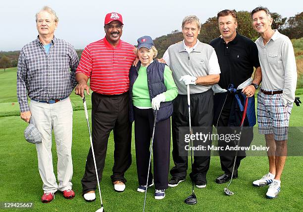 Bill Murrary, Jim Rice, Ethel Kennedy, Bobby Orr, Alec Baldwin and Matt McCoy attend the 22nd annual RFK Center Golf Tournament at the Hyannisport...