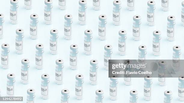 coronavirus covid-19 vaccine vials pattern background - 微生物學 個照片及圖片檔