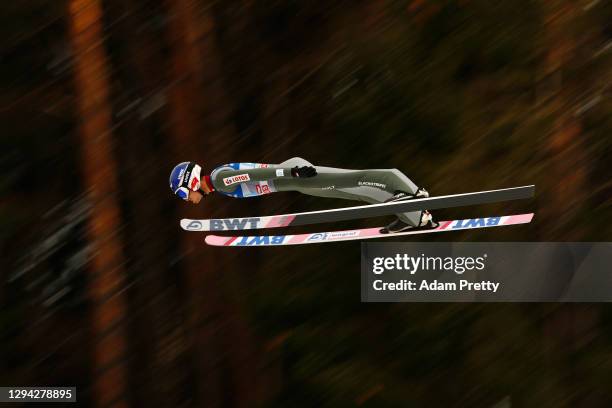 Maciej Kot of Poland competes during the Competition at the Four Hills Tournament 2020 Innsbruck at Bergisel Schanze on January 03, 2021 in...