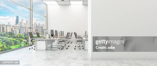 blank wall in modern office - office background stock pictures, royalty-free photos & images