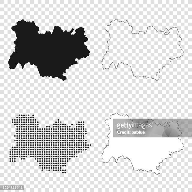 auvergne rhone alpes maps for design - black, outline, mosaic and white - rhone stock illustrations