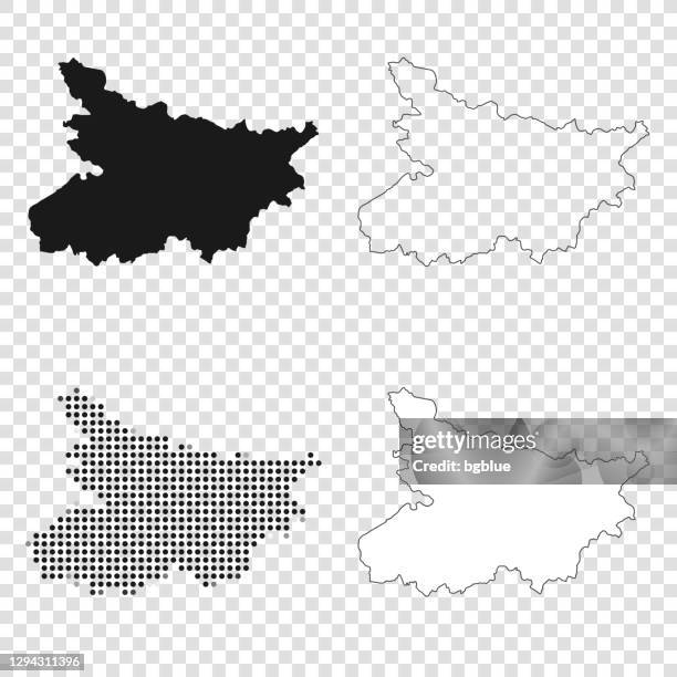 bildbanksillustrationer, clip art samt tecknat material och ikoner med bihar kartor för design - svart, kontur, mosaik och vit - bihar