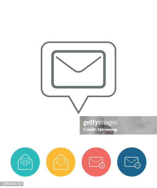mail icons - send comments stock illustrations