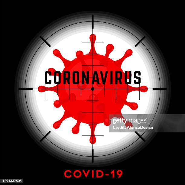 ilustrações de stock, clip art, desenhos animados e ícones de coronavirus in the crosshairs. - alvo militar