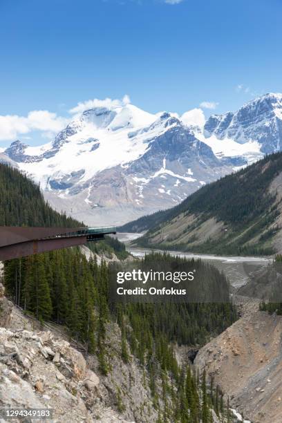 columbia icefield  skywalk during summer in jasper national park - columbia icefield stock pictures, royalty-free photos & images