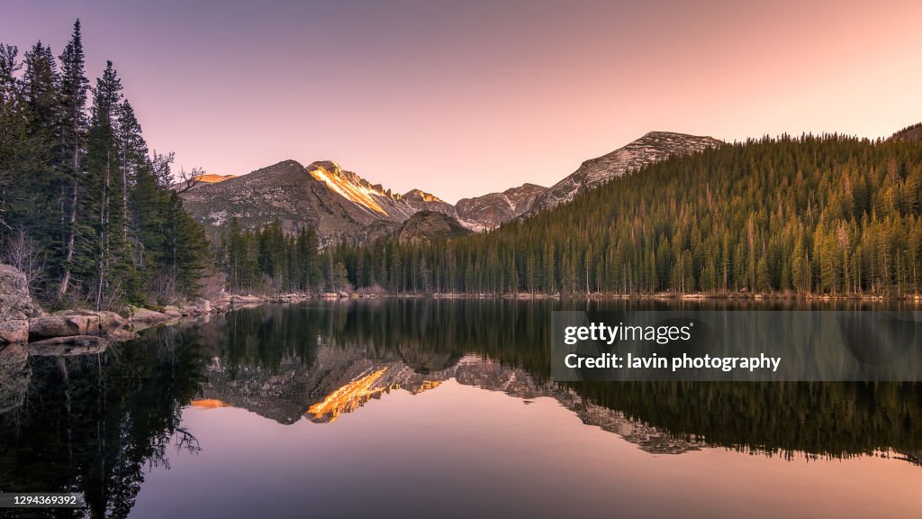 Rocky mountain state park lake reflections