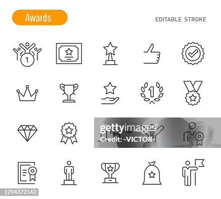 Awards Icons - Line Series - Editable Stroke Awards Icons - Line Series - Editable Stroke