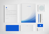 Mock up set business brand template of stationery. vector design.