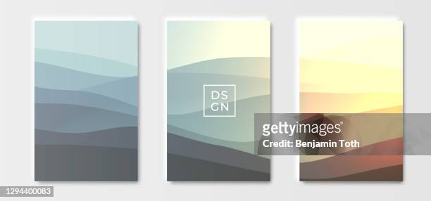 minimal curves landscape template - abstract plane stock illustrations