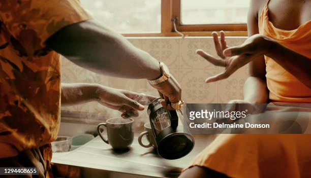 the best mornings are made with a good brew - making stock pictures, royalty-free photos & images