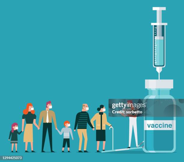 inject vaccine - covid-19 - elderly patient looking at a nurse stock illustrations