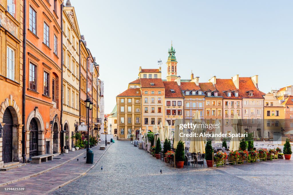 Old Town Market Square in Warsaw, Poland
