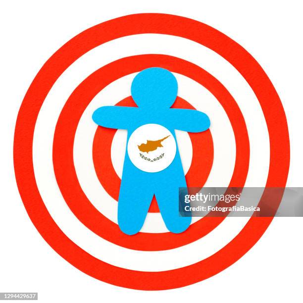 targeted cypriot boy - cyprus flag stock illustrations