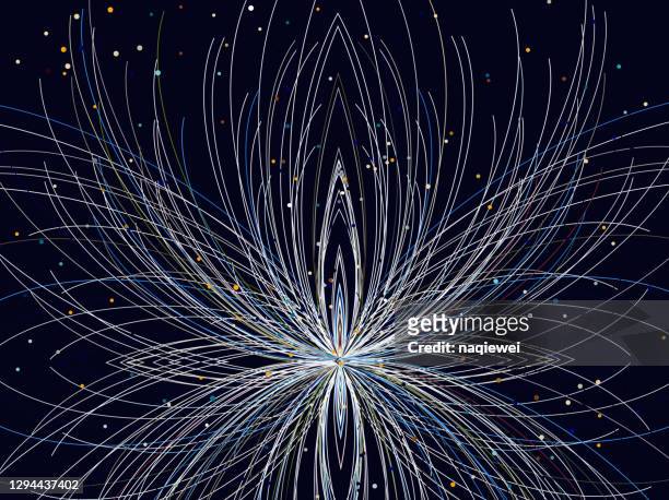 big data,technology backgrounds - magnetic field stock illustrations