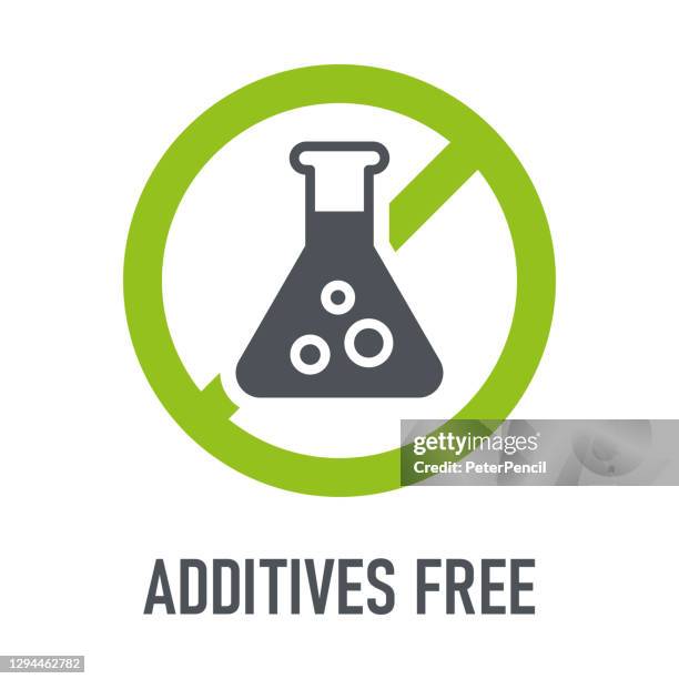 additive free. natural products. allergens. food intolerance. computer icon, label. sticker. vector illustration. - food additive stock illustrations