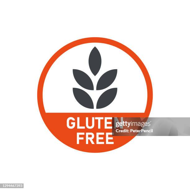 glutenfrei. natürliche produkte. allergene. lebensmittelintoleranz. computer-symbol, label. aufkleber. vektor-illustration. - parabens stock-grafiken, -clipart, -cartoons und -symbole