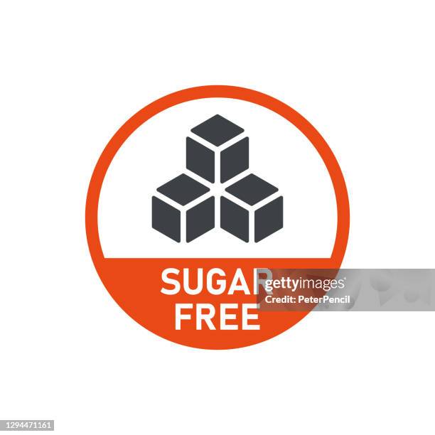 sugar free. natural products. allergens. food intolerance. computer icon, label. sticker. vector illustration. - plant based stock illustrations