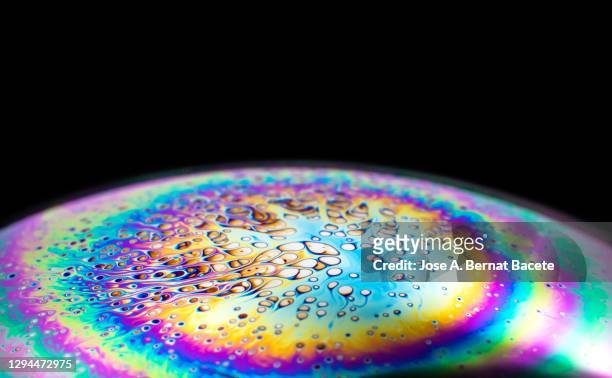 abstract colorful planet on black background. - pink nebula stock pictures, royalty-free photos & images