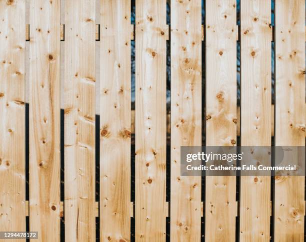 close up of fence panels - deckenverkleidung holz stock-fotos und bilder