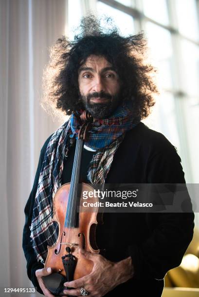 Ara Malikian poses for a portrait as he presents his latest album 'Le Petit Garage' on January 04, 2021 in Madrid, Spain.