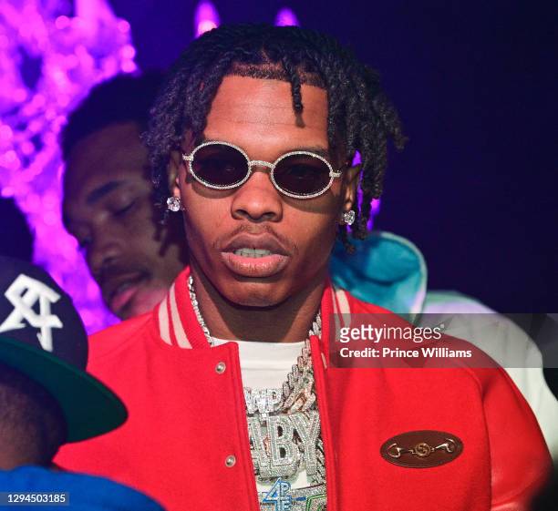 Rapper lil Baby attends Compound Saturdays on January 2, 2021 in Atlanta, Georgia.