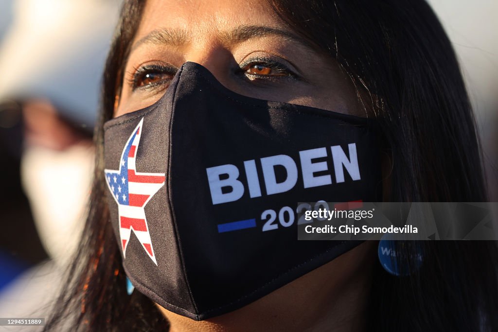 President-Elect Biden Campaigns With Democratic GA Senate Candidates