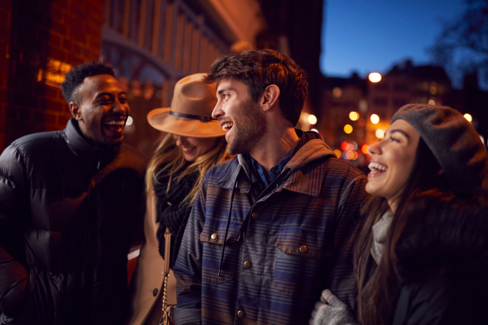 people enjoying night