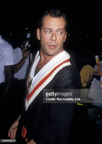 Actor Bruce Willis attends the 1987 NBA Finals Game 2: Los Angeles Lakers vs. Boston Celtics on June 4, 1987 at The Forum in Inglewood, California.