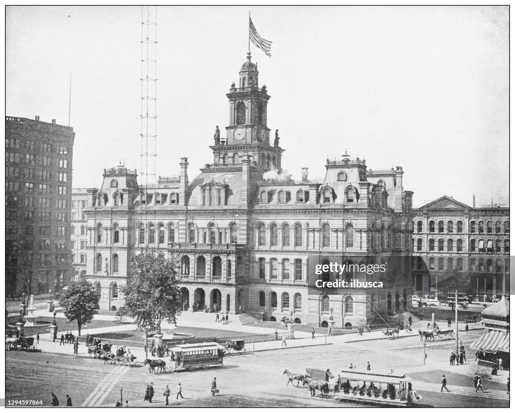 Fotografia antiga: Prefeitura, Detroit, Michigan
