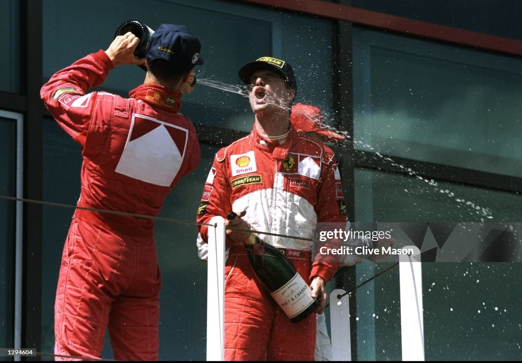 Michael Schumacher and Eddie Irvine