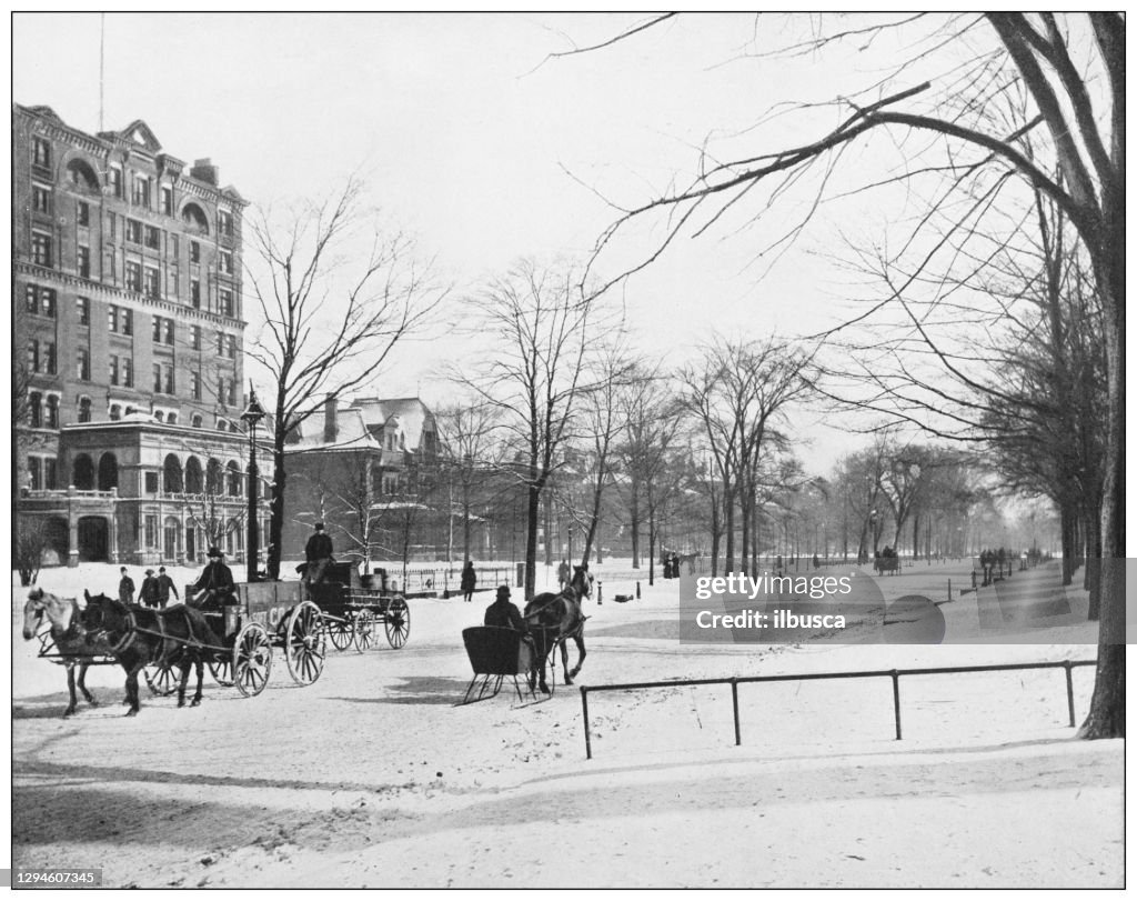 Antique photograph: Euclid Avenue, Cleveland, Ohio