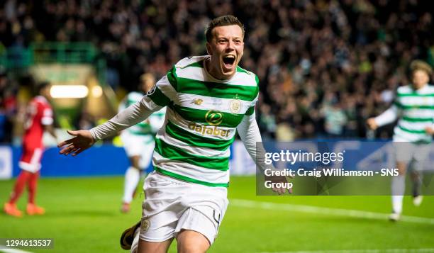 V BAYERN MUNICH .CELTIC PARK - GLASGOW.Celtic's Callum McGregor celebrates his goal.