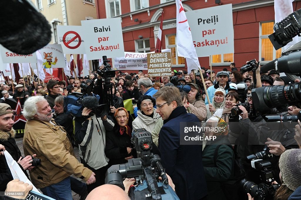 Riga city council chairman Nils Usakovs