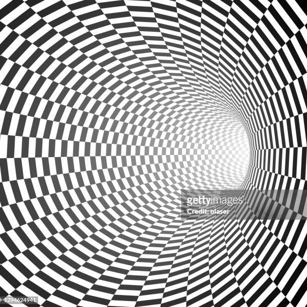 tunnel made if squares, turning. brighter in the other end. - bright future stock illustrations