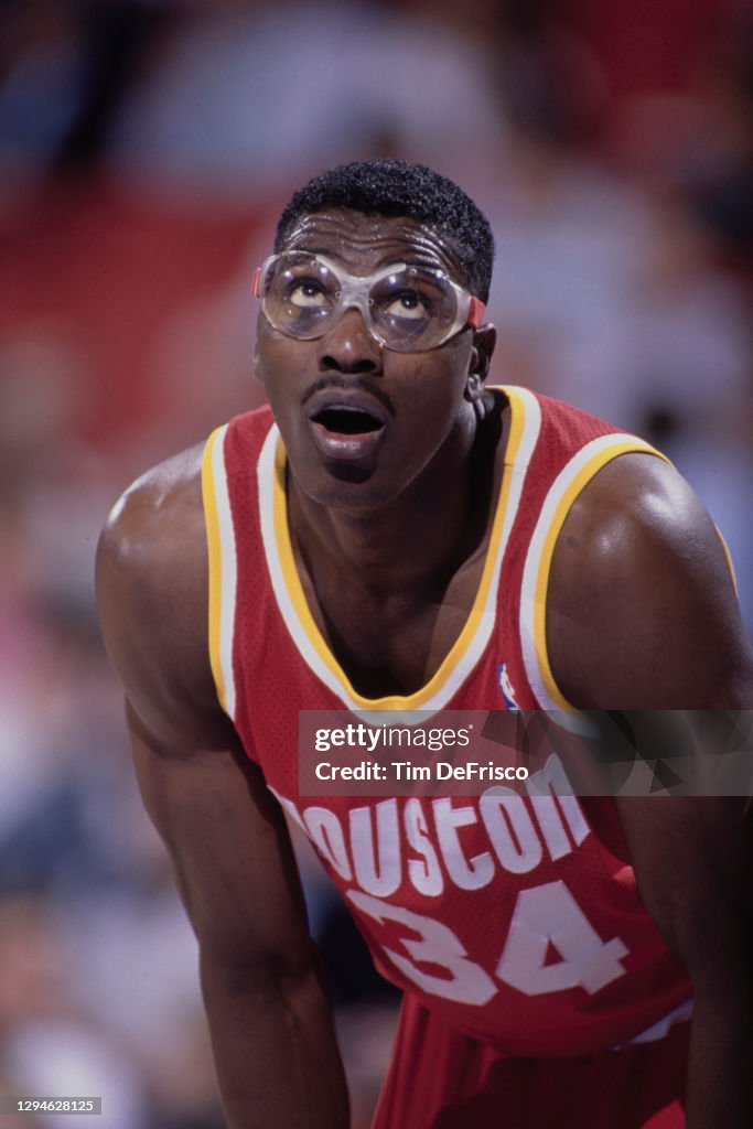 Hakeem Olajuwon Center For The Houston Rockets During The NBA News hakeem-olajuwon-center-for-the-houston-rockets-during-the-nba-news