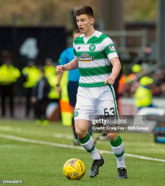 V CELTIC .EXCELSIOR STADIUM - AIRDRIE.Kieran Tierney in action for Celtic