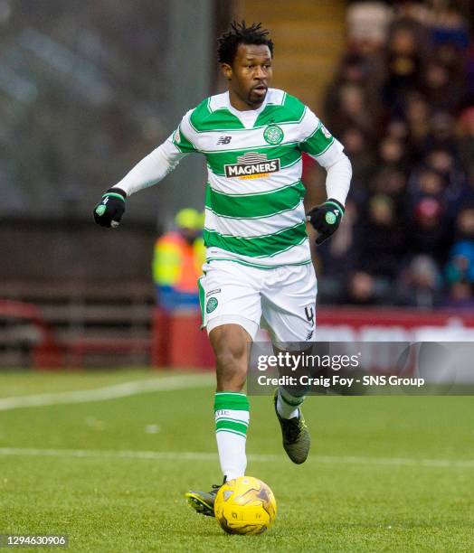 V CELTIC .EXCELSIOR STADIUM - AIRDRIE.Efe Ambrose in action for Celtic