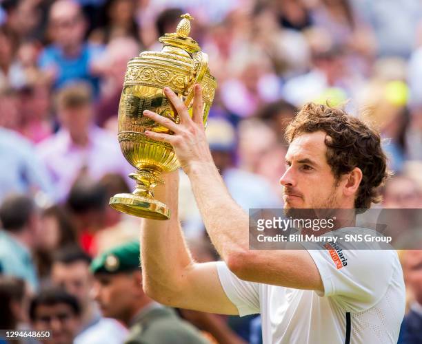 V ANDY MURRAY .The 2016 Wimbledon Gentleman's Singles Winner Andy Murray