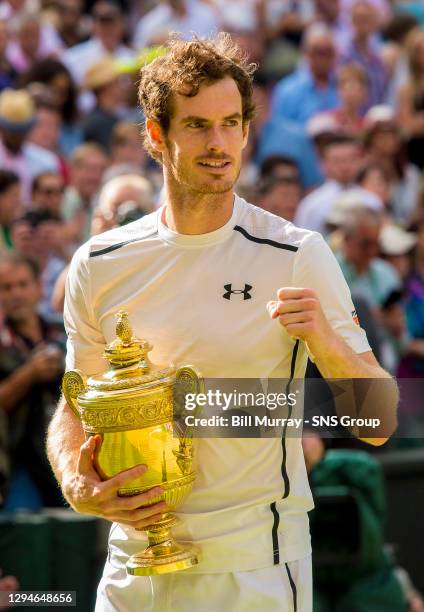 V ANDY MURRAY .The 2016 Wimbledon Gentleman's Singles Winner Andy Murray