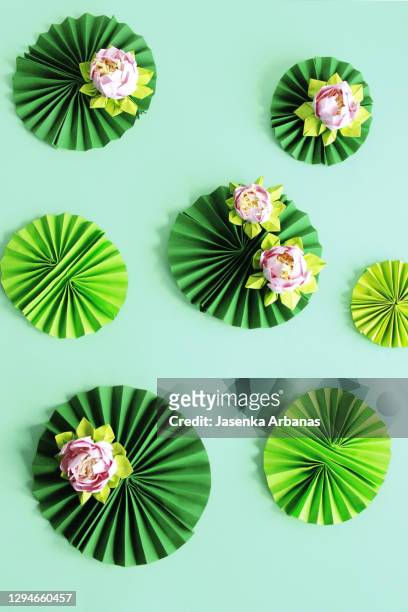 origami lotus - lotus flower studio stock pictures, royalty-free photos & images