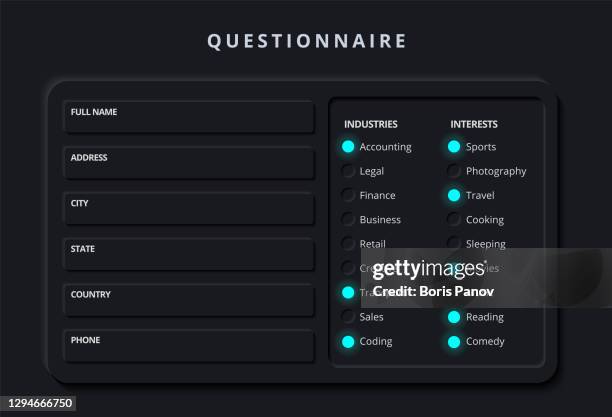 Checkbox Questionare Checkbox Ui Photos and Premium High Res Pictures - Getty Images
