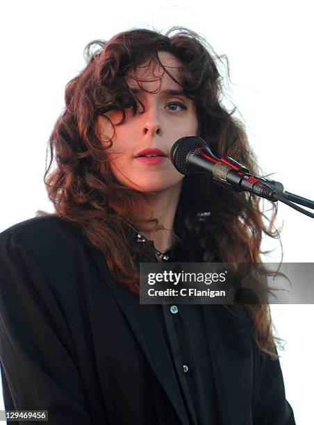Victoria Legrand of Beach House performs during day 2 of the 2011 Treasure Island Music Festival on October 16, 2011 in San Francisco, California.