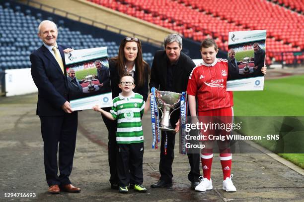 Celtic and Aberdeen star Joe Miller helps launch the Legacy 2014 report.Â He'll appeared with the SPFL Trust's Cup Final mascots,Â Cayden Mathieson...