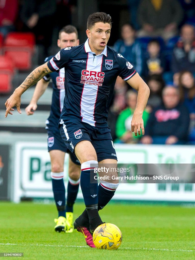 Chris Routley .GLOBAL ENERGY STADIUM - DINGWALL .Christopher Routis in action for ...