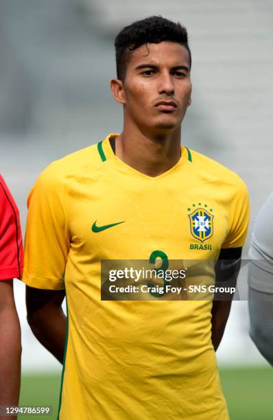 V BRAZIL U20 .STADE PARSEMAIN .Walce Da Silva in action for Brazil