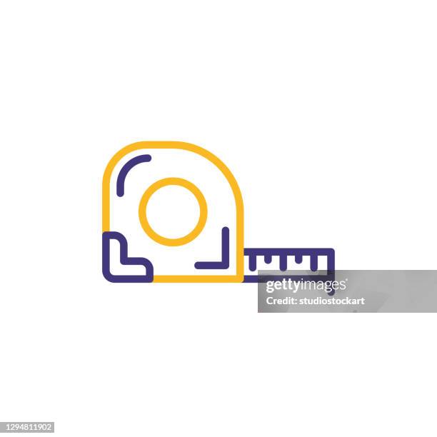 measurement ruler line icon. editable stroke - ruler isolated stock illustrations