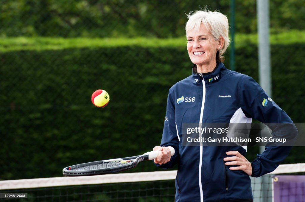 21/07/17 .PERTH TENNIS CLUB.Judy Murray is on hand to launch SSE’s #TeamUp campaign in Perth, offering a young tennis hopeful the chance to partner Andy Murray at the Andy Murray Live event at the SSE Hydro in November..