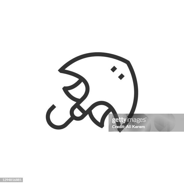 stingray line icon - stingray stock illustrations