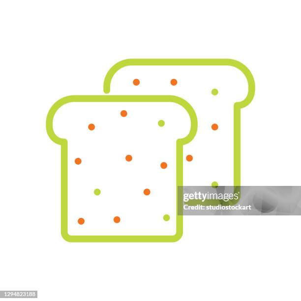 sandwich line icon.editable stroke - buttered toast stock illustrations